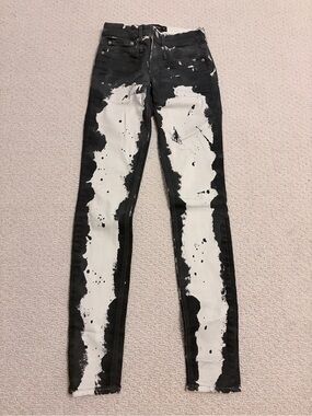 Calvin Rucker Black & White Splatter Jeans | Size 24